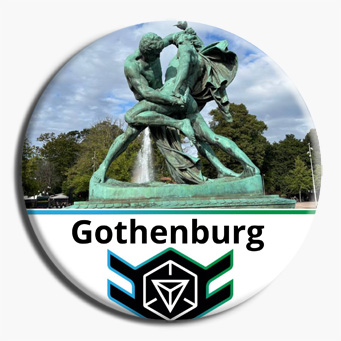 Bältesspännarna - Bältespännarna is a statue in the middle of Gothenburg depicting two men strapped together with a belt and with a knife each, fighting over a woman. 